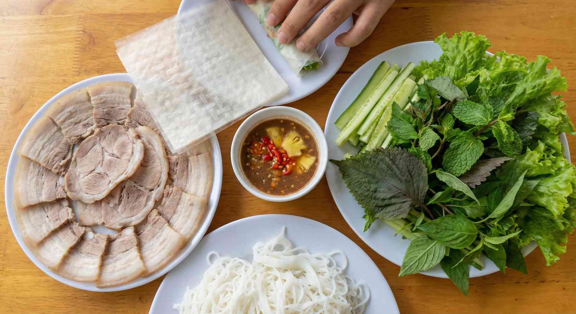 Bánh Tráng Cuốn Thịt Heo